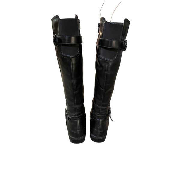 Bass Boots Womens 7.5 M Used Black Man Made Materials - Picture 13 of 16